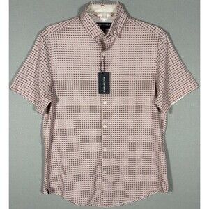 NWT Mizzen Main Leeward Shirt Mens S  Geometric AOP Performance Trim Fit Aloha